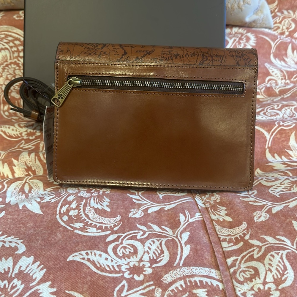 Patricia Nash Signature Map Crossbody Bag With Credit Card Wallet - Picture 2 of 8